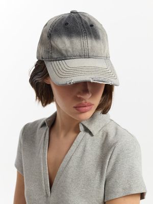 

Джинсовая бейсболка с винтажным эффектом