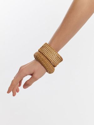 Набор плетеных браслетов из ротанга 2999₽