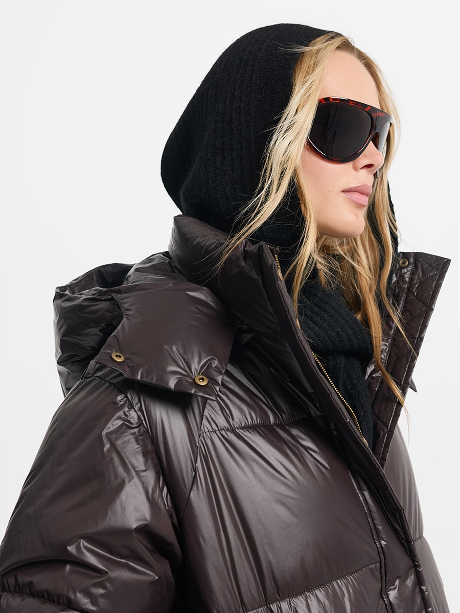 Шарф-капюшон с ангорой и шерстью