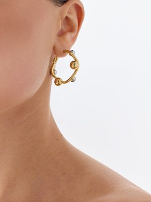 

Серьги-кольца с бусинами