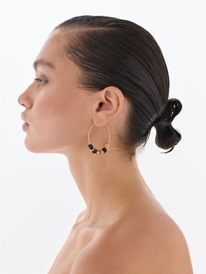 

Серьги-кольца с натуральными камнями