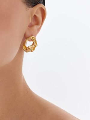 

Серьги из мятого металла