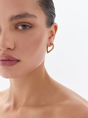 

Фигурные серьги в форме сердца