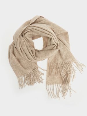 

Объемный шарф с бахромой