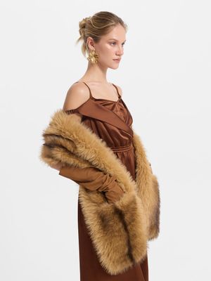 

Шарф-боа из экомеха