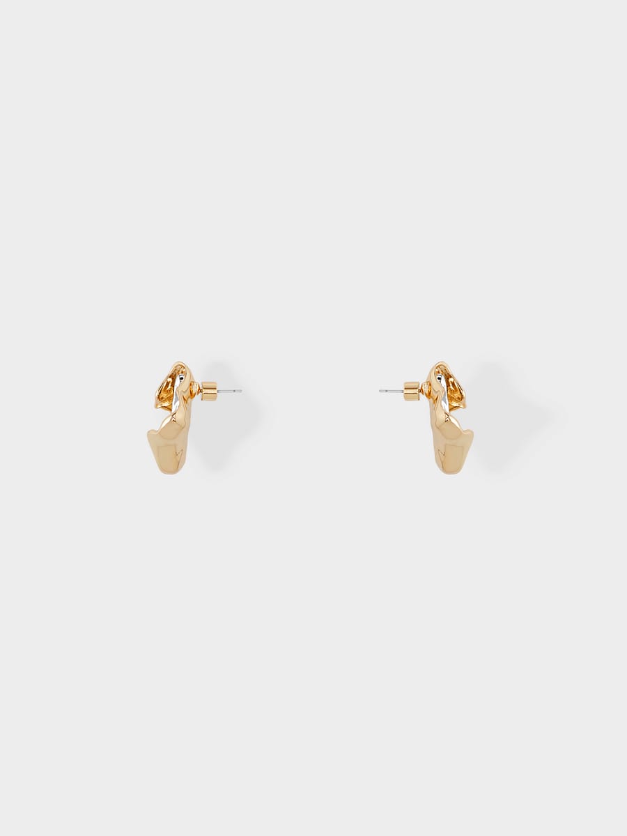 Серьги из мятого металла