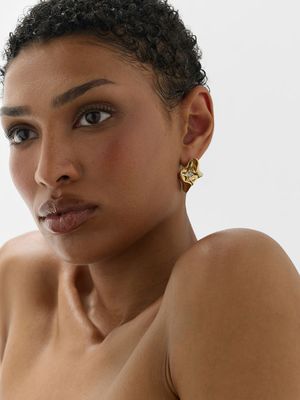 

Серьги из мятого металла