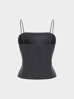 Корсетный топ с шерстью