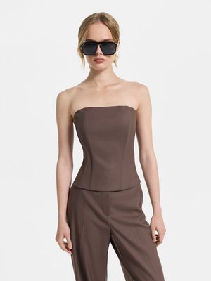 

Корсетный топ с шерстью