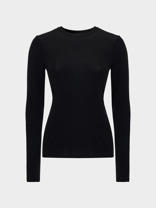 Лонгслив из тенселя и шерсти