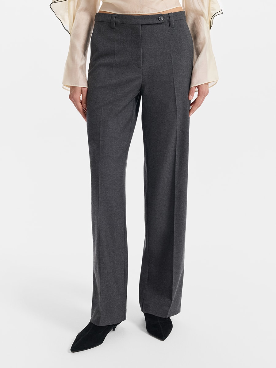 Брюки прямого кроя с вискозой