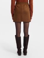 Юбка мини из экозамши