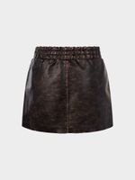 Юбка мини из экокожи