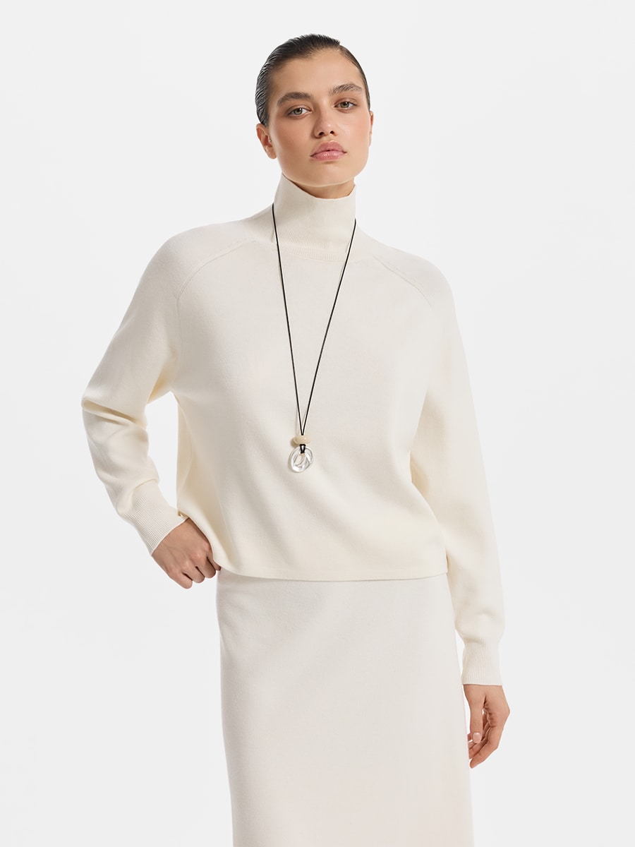 Свитер из тенселя с шерстью