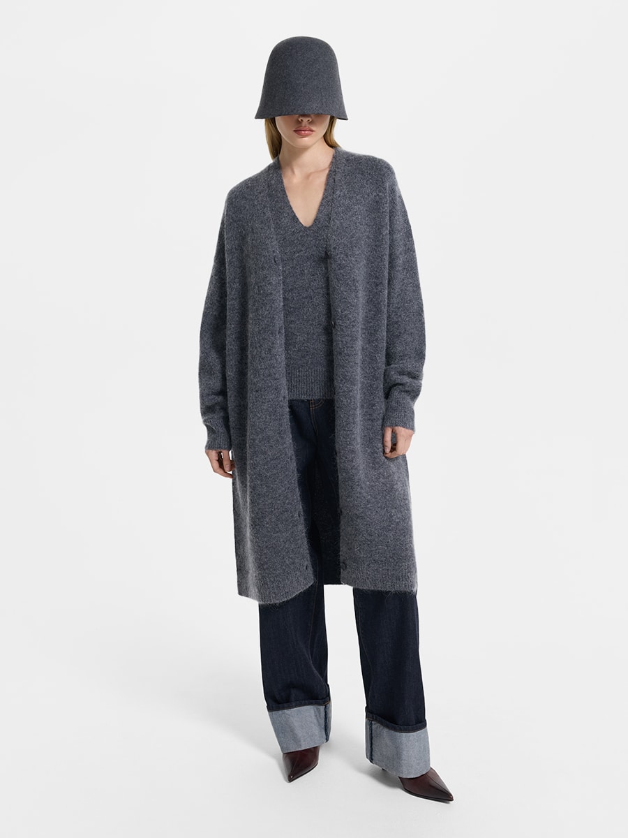 Кардиган с шерстью и мохером