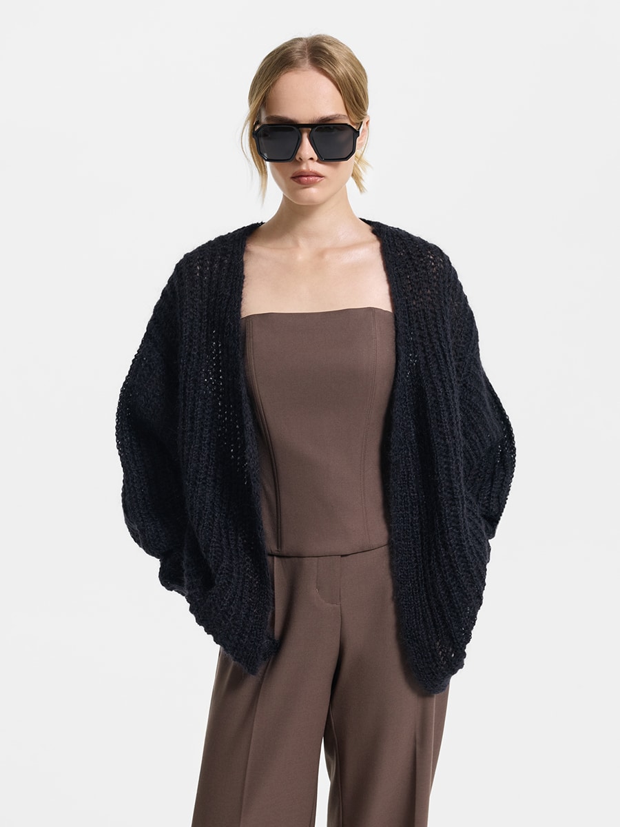 Кардиган из мохера и шерсти