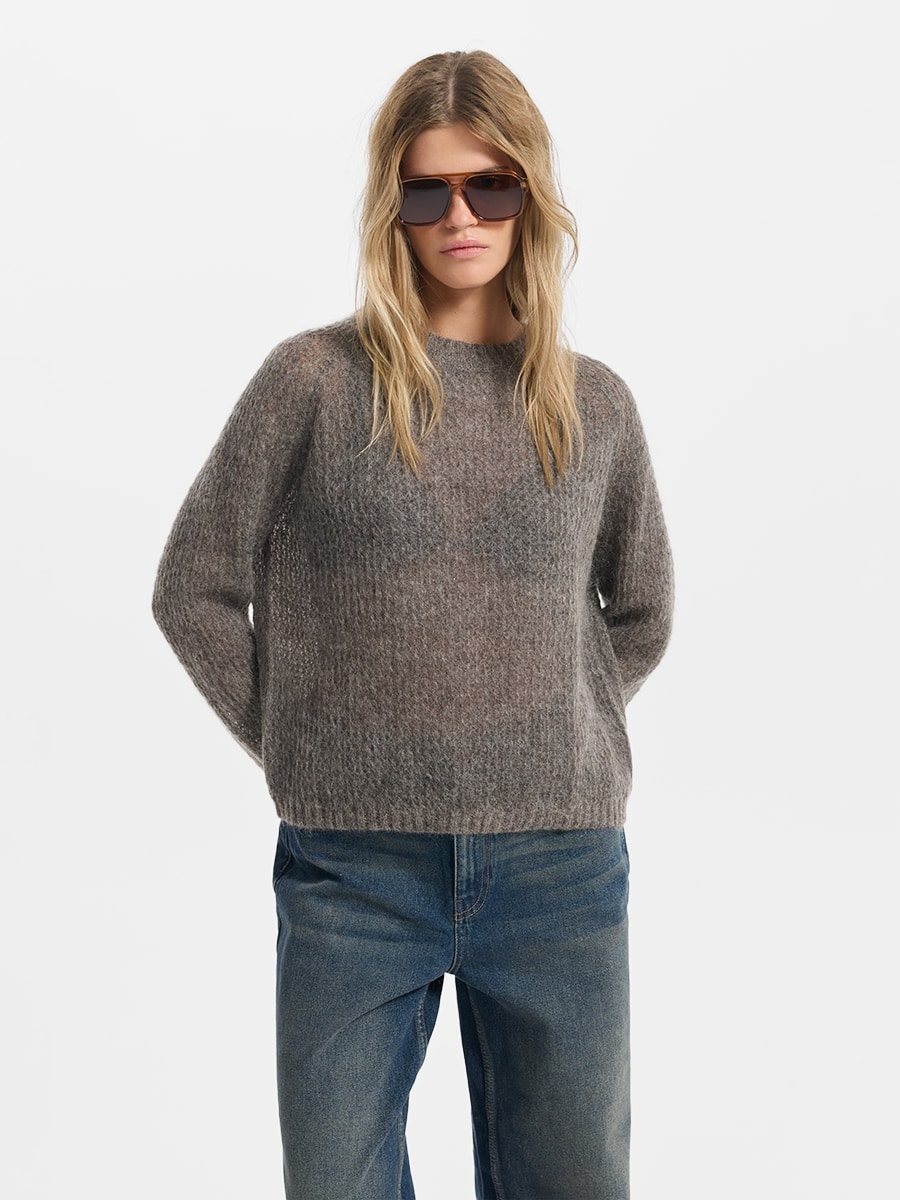 Джемпер из мохера и шерсти