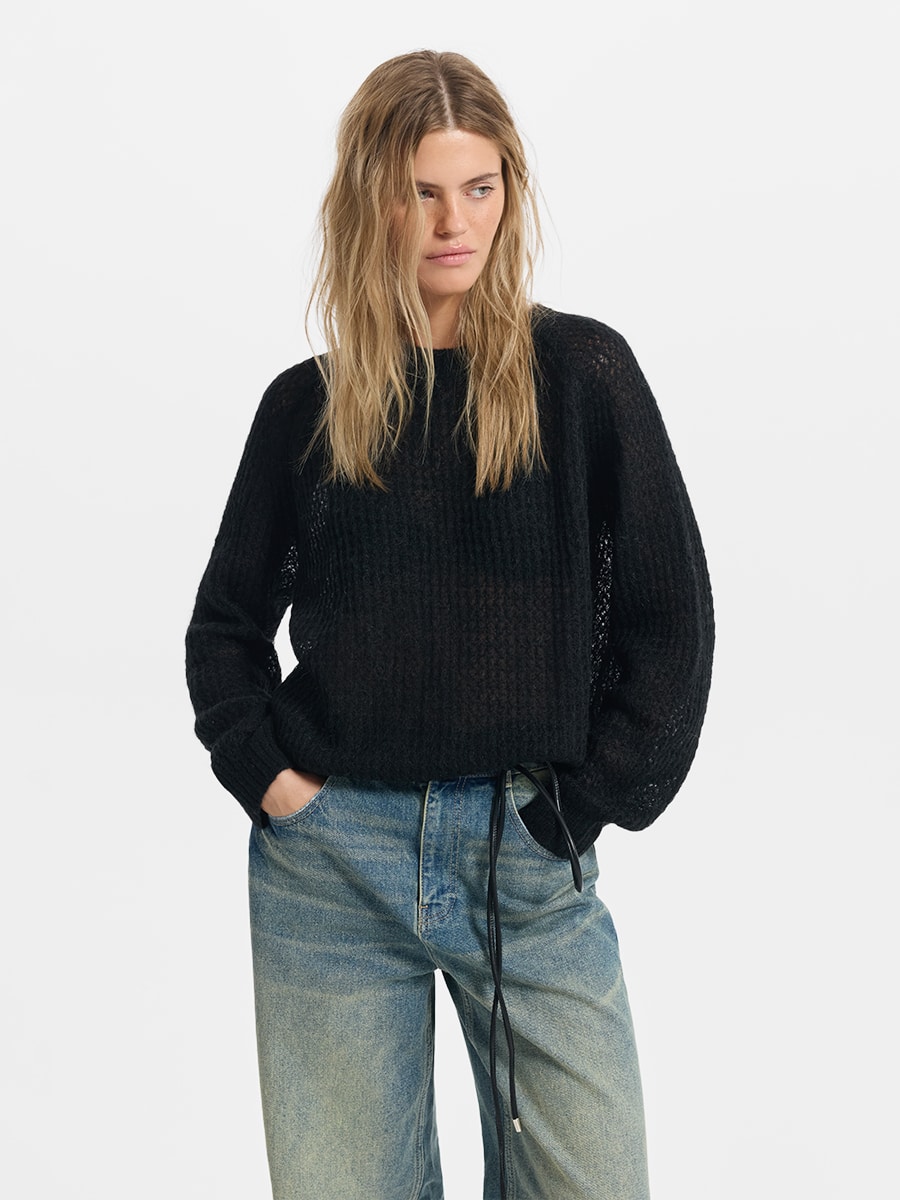 Джемпер из мохера и шерсти