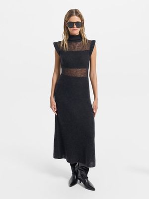 

Платье миди из шерсти и мохера