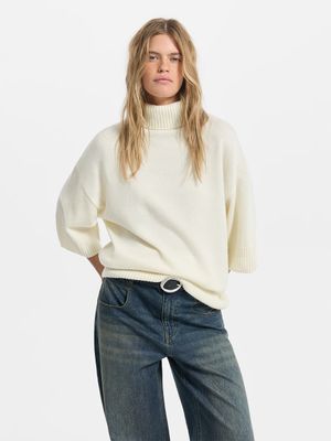 

Свитер из шерсти с укороченными рукавами