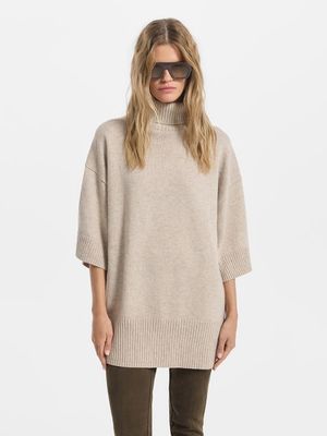 

Свитер из шерсти с укороченными рукавами