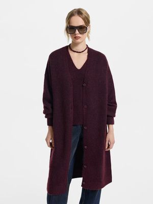 

Длинный кардиган с шерстью и мохером