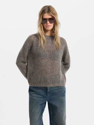 

Джемпер из мохера и шерсти