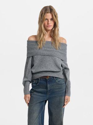 

Джемпер из шерсти с открытыми плечами