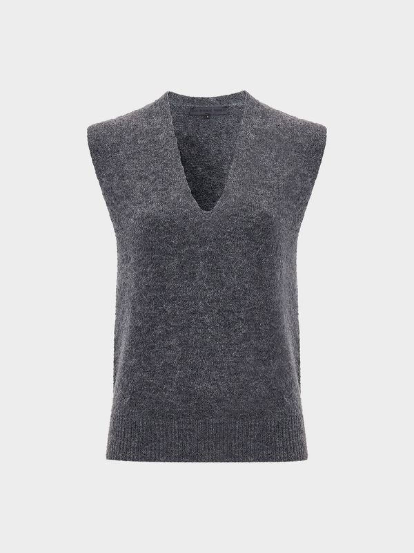 Жилет с шерстью и мохером