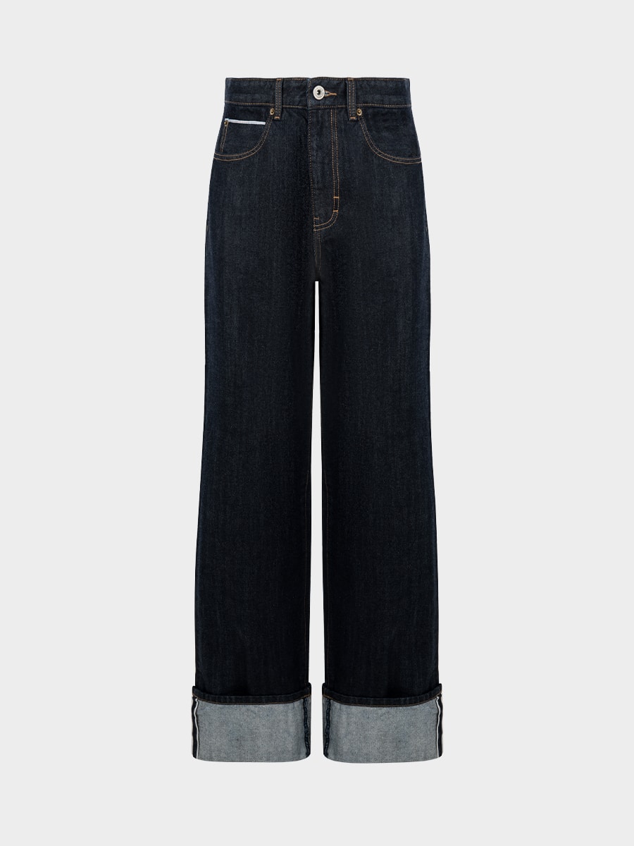 Джинсы Relaxed fit с отворотами