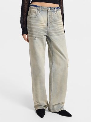 

Джинсы Straight fit со средней посадкой