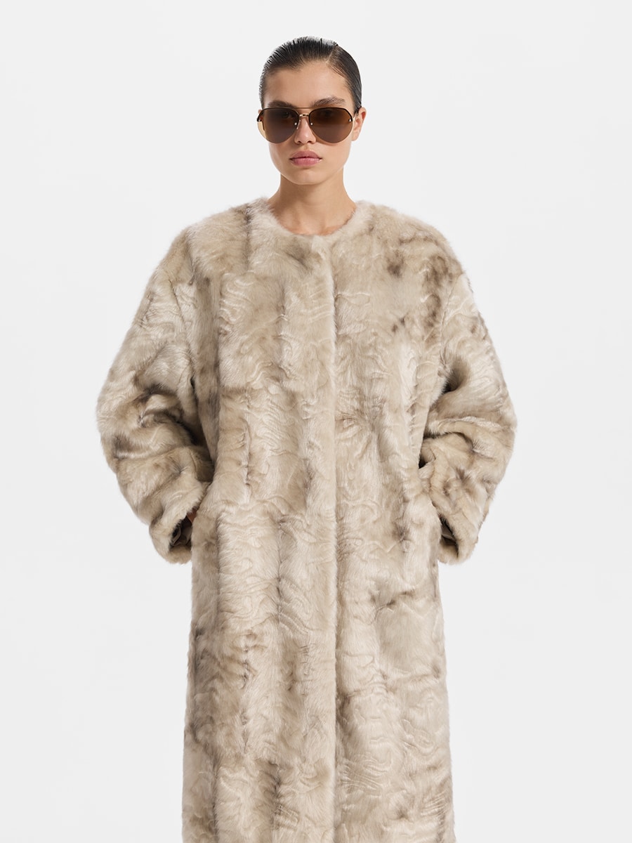 Шуба из экомеха