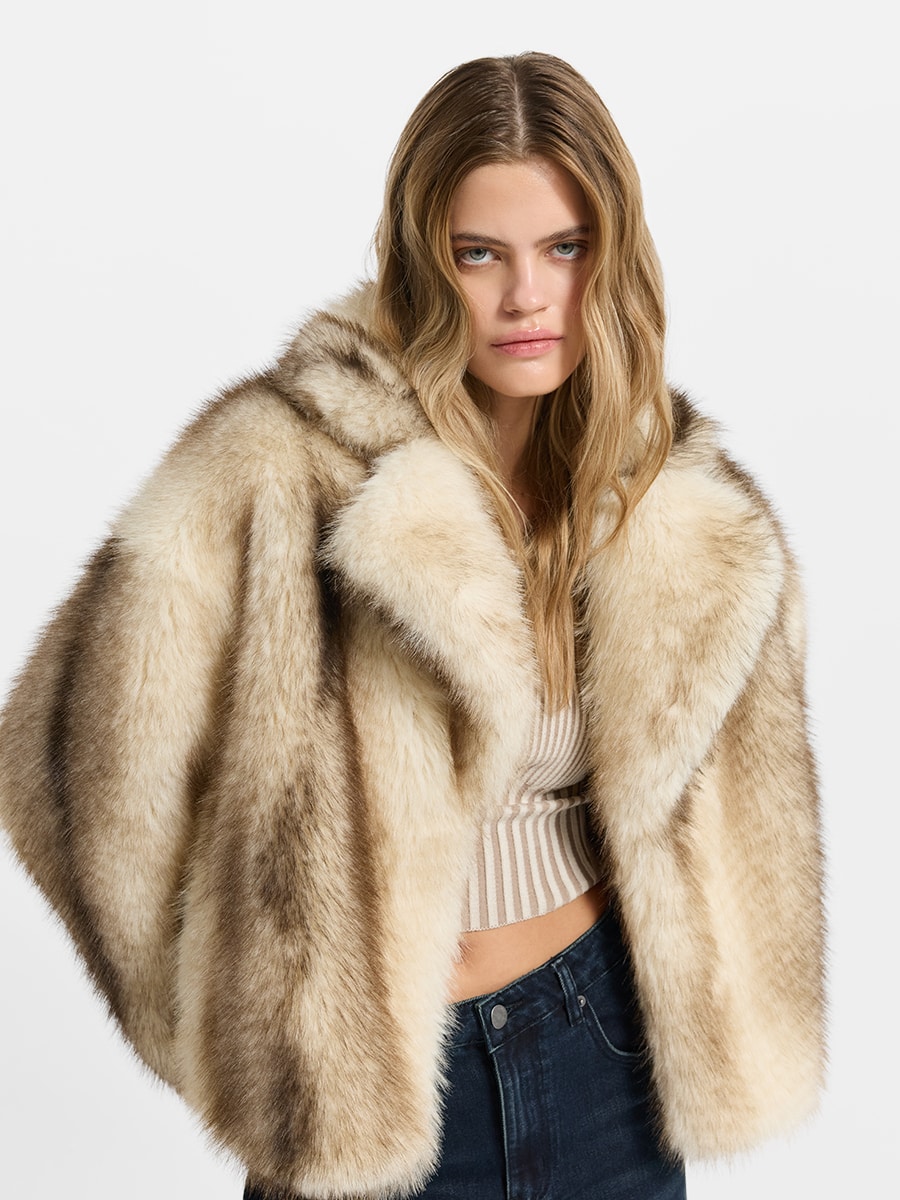 Шуба из экомеха