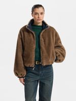 Бомбер с искусственным мехом