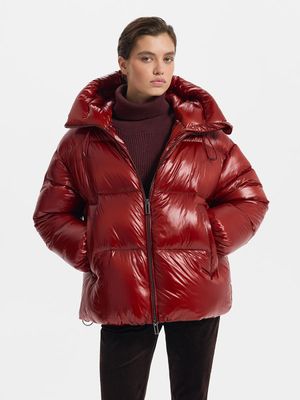 

Стеганый пуховик с натуральным пухом