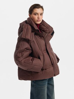 

Стеганый пуховик с натуральным пухом