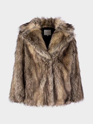 Шуба из эко-меха