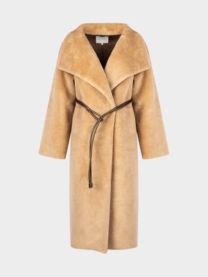 Пальто с поясом