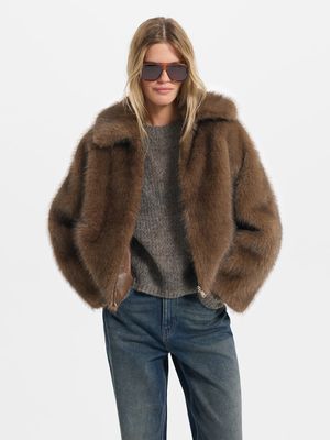 

Шуба из экомеха