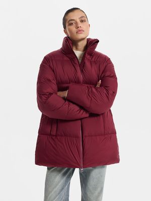 

Стеганый пуховик с натуральным наполнителем