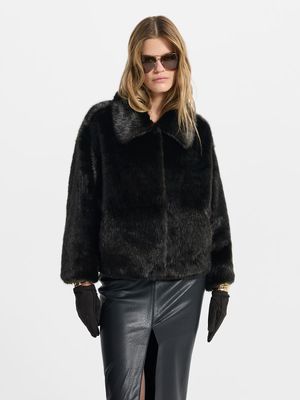 Шуба из экомеха