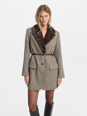 Платье с ремнем женское