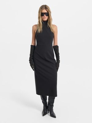 Платье миди с леопардовым принтом