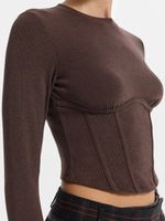 Лонгслив корсетного кроя