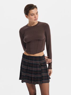 

Лонгслив корсетного кроя