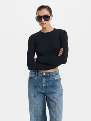 

Лонгслив корсетного кроя