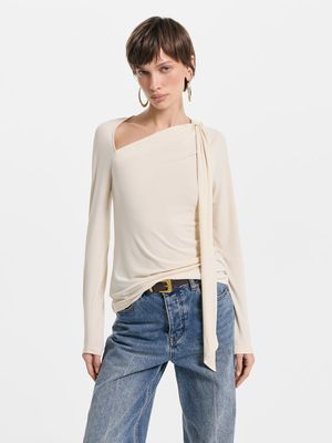 

Лонгслив с асимметричным вырезом