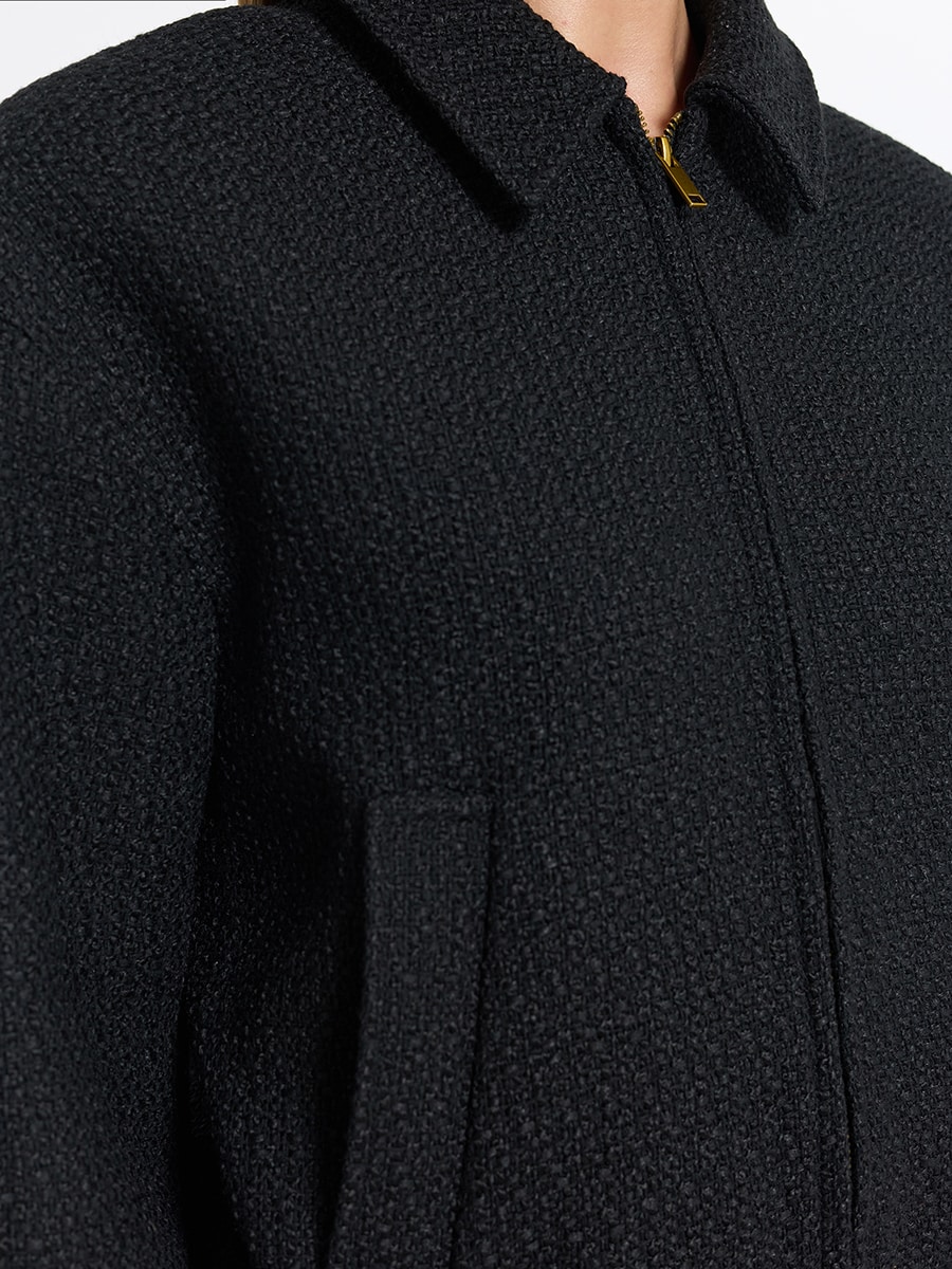 Твидовый бомбер с шерстью