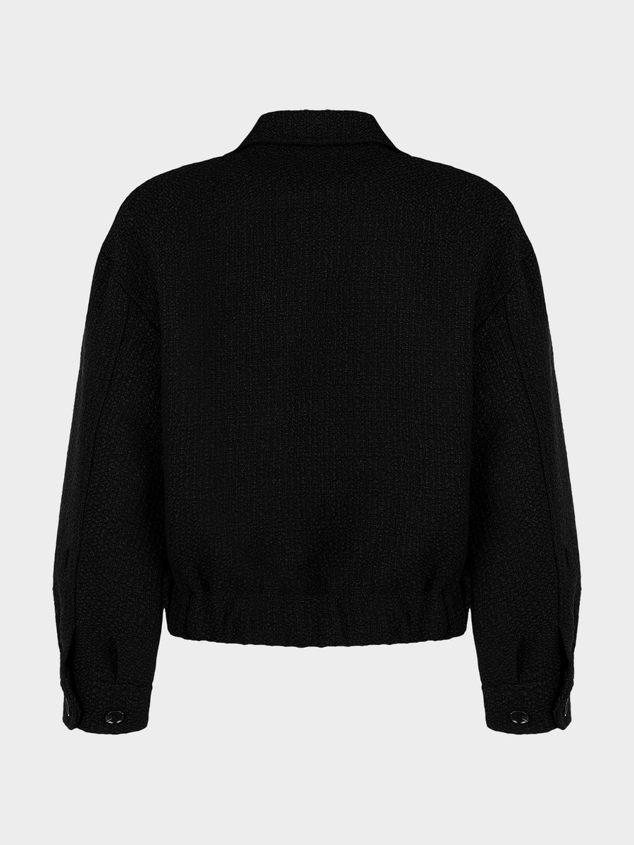 Твидовый бомбер с шерстью