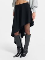 Асимметричная юбка с шерстью